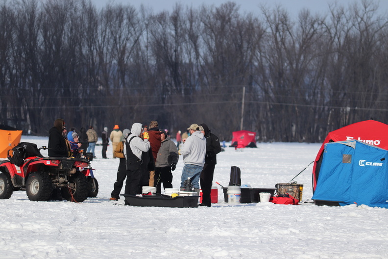 fisheree ice people event fishing river winter