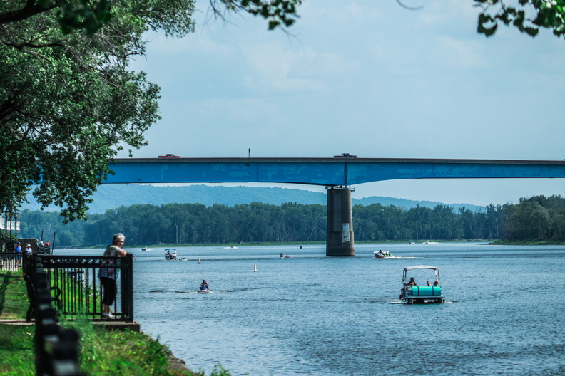 river st feriole island bridge boat boats summer