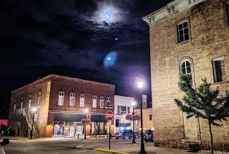 downtown night summer