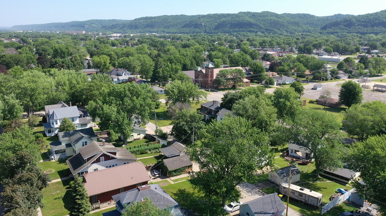 residential house neighborhood summer