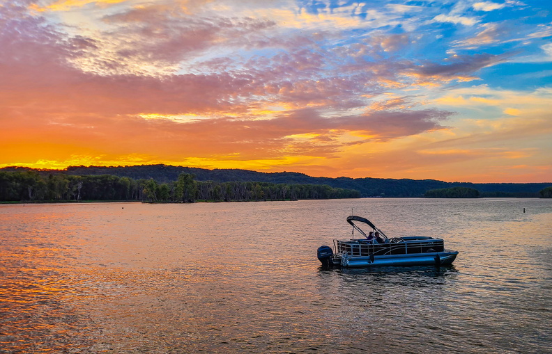 river boat sunset pontoon people boats